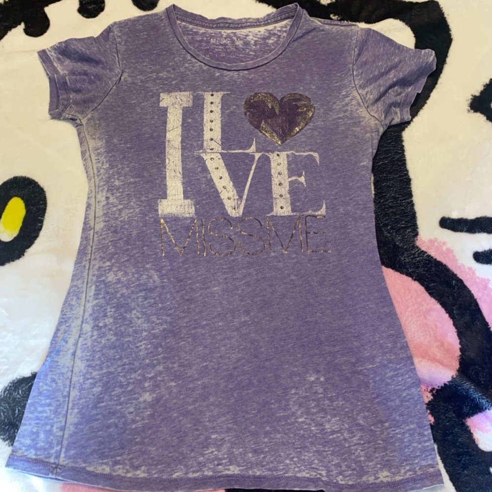 Miss Me Purple Graphic T-Shirt